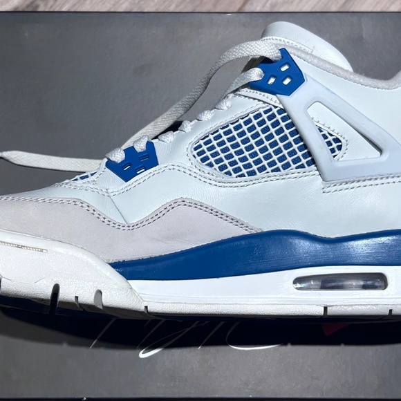 Air Jordan 4 Retro 2024 GS Military Blue 7Y worn 3 times - Picture 8 of 10